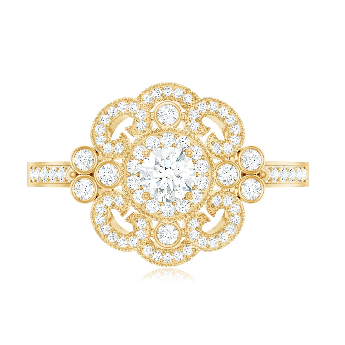 Vintage Looking Diamond Engagement Ring for Women