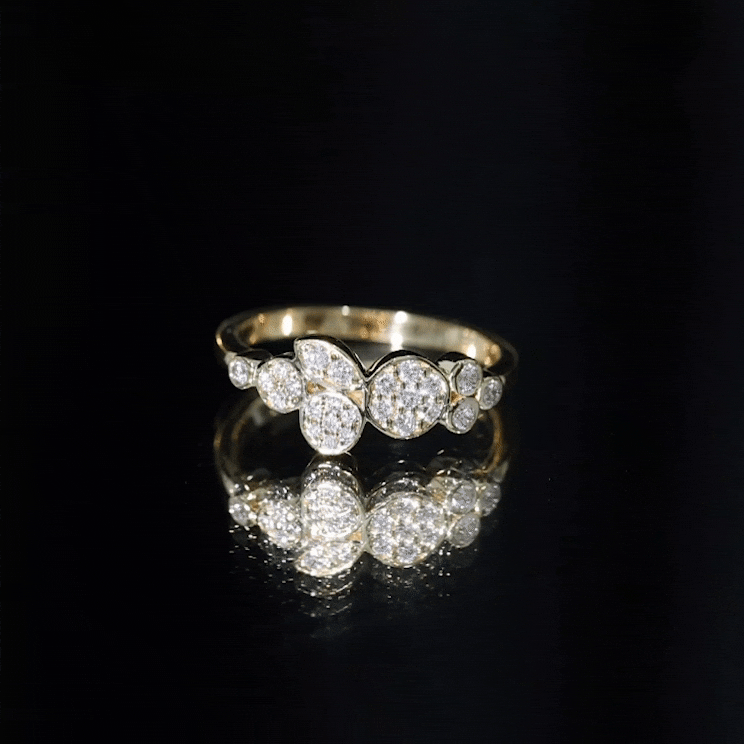 Illusion Set Round Diamond Cluster Engagement Ring