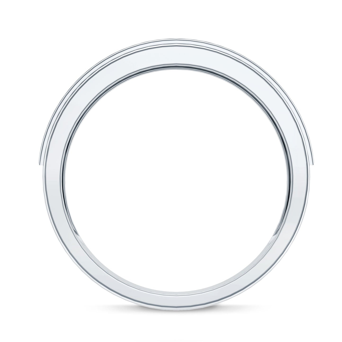 Lab Grown Diamond Half Eternity Mens Wedding Band