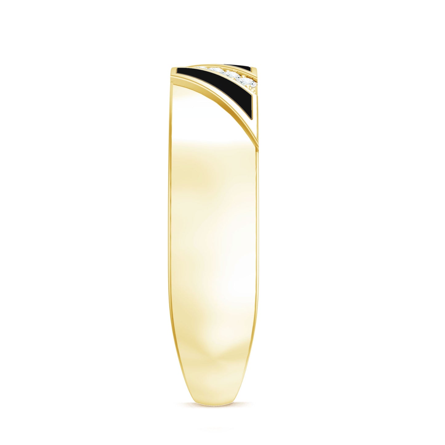 Certified Diamond Enamel Wedding Band