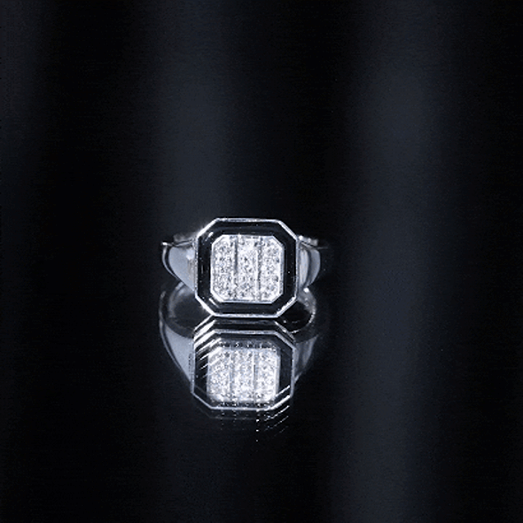 Vintage Style Diamond Engagement Ring for Men