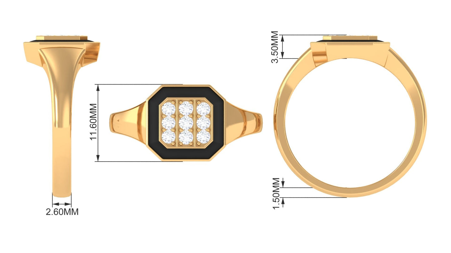 Vintage Style Diamond Engagement Ring for Men