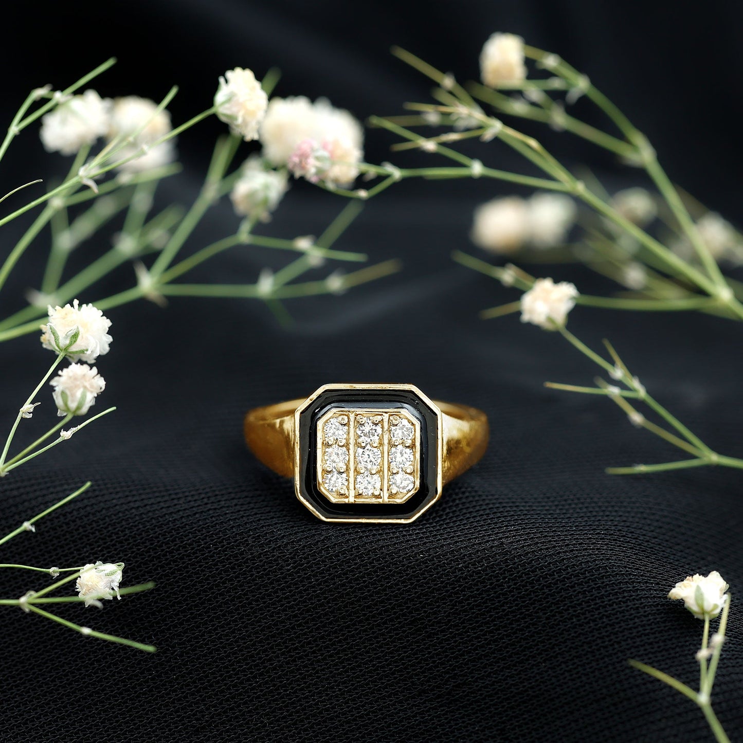 Vintage Style Diamond Engagement Ring for Men