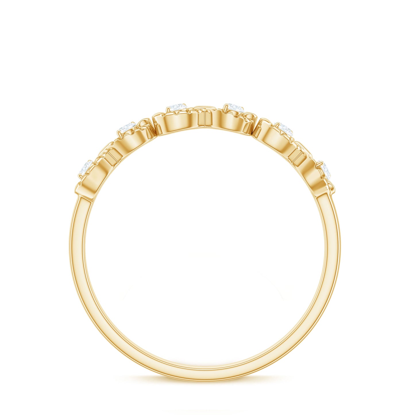 Real Diamond Half Eternity Infinity Ring