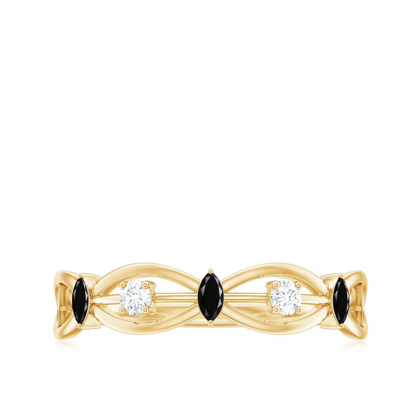 Certified Lab Grown Black Diamond Promise Ring with White Diamond