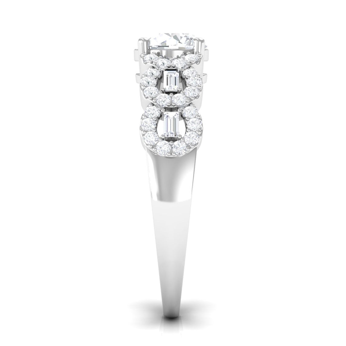 Certified Moissanite Designer Engagement Ring for Women