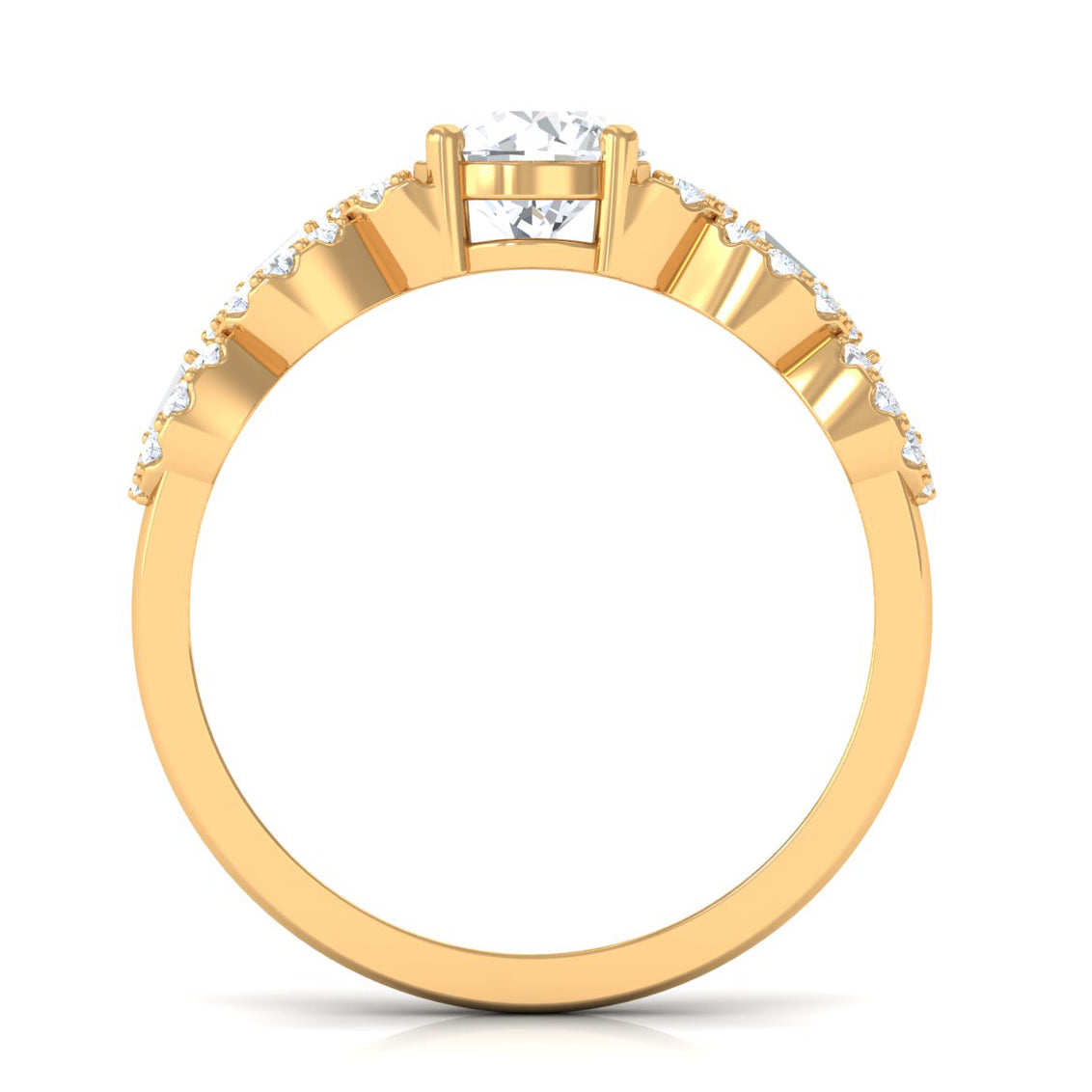 Certified Moissanite Designer Engagement Ring for Women