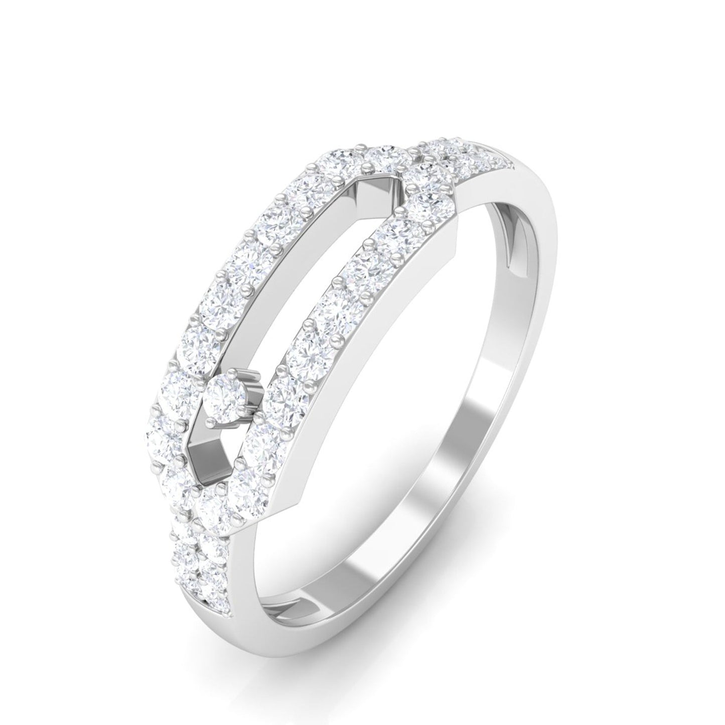Contemporary Natural Diamond Ring for Women