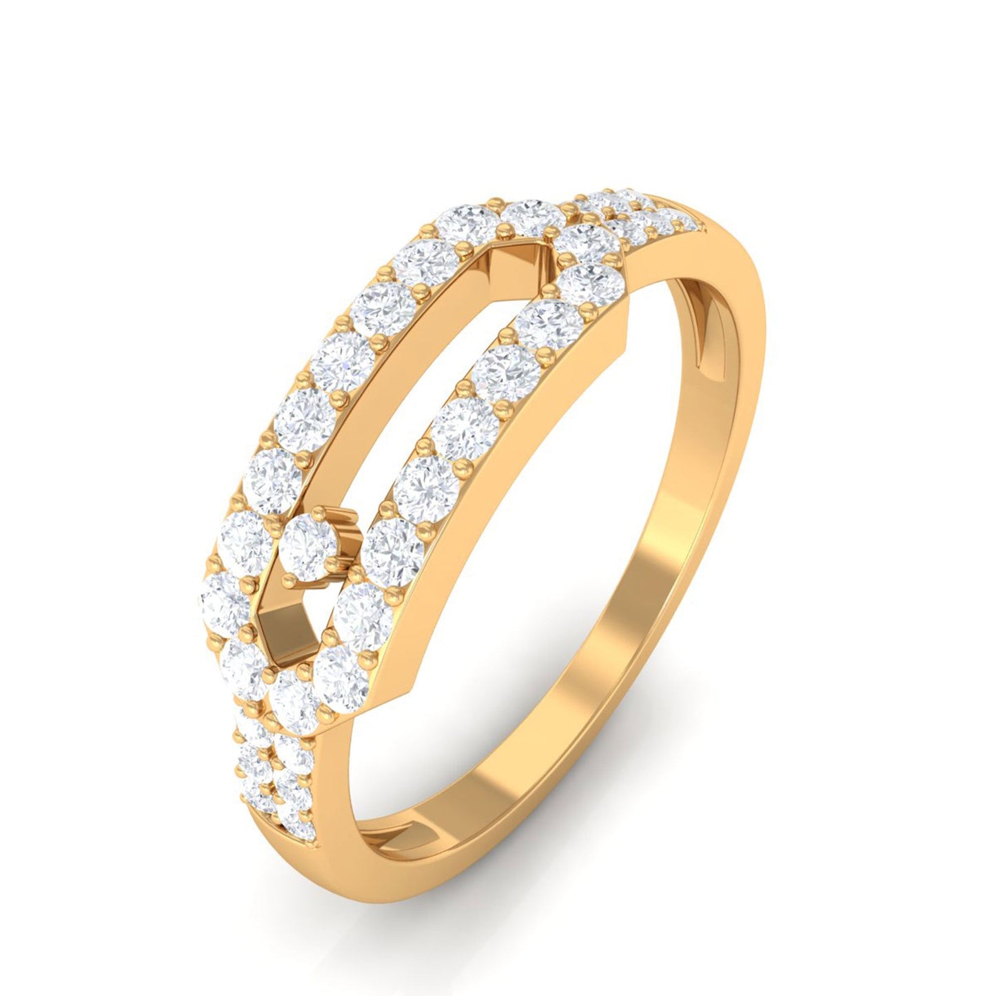 Contemporary Natural Diamond Ring for Women