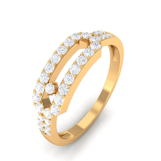 Contemporary Natural Diamond Ring for Women