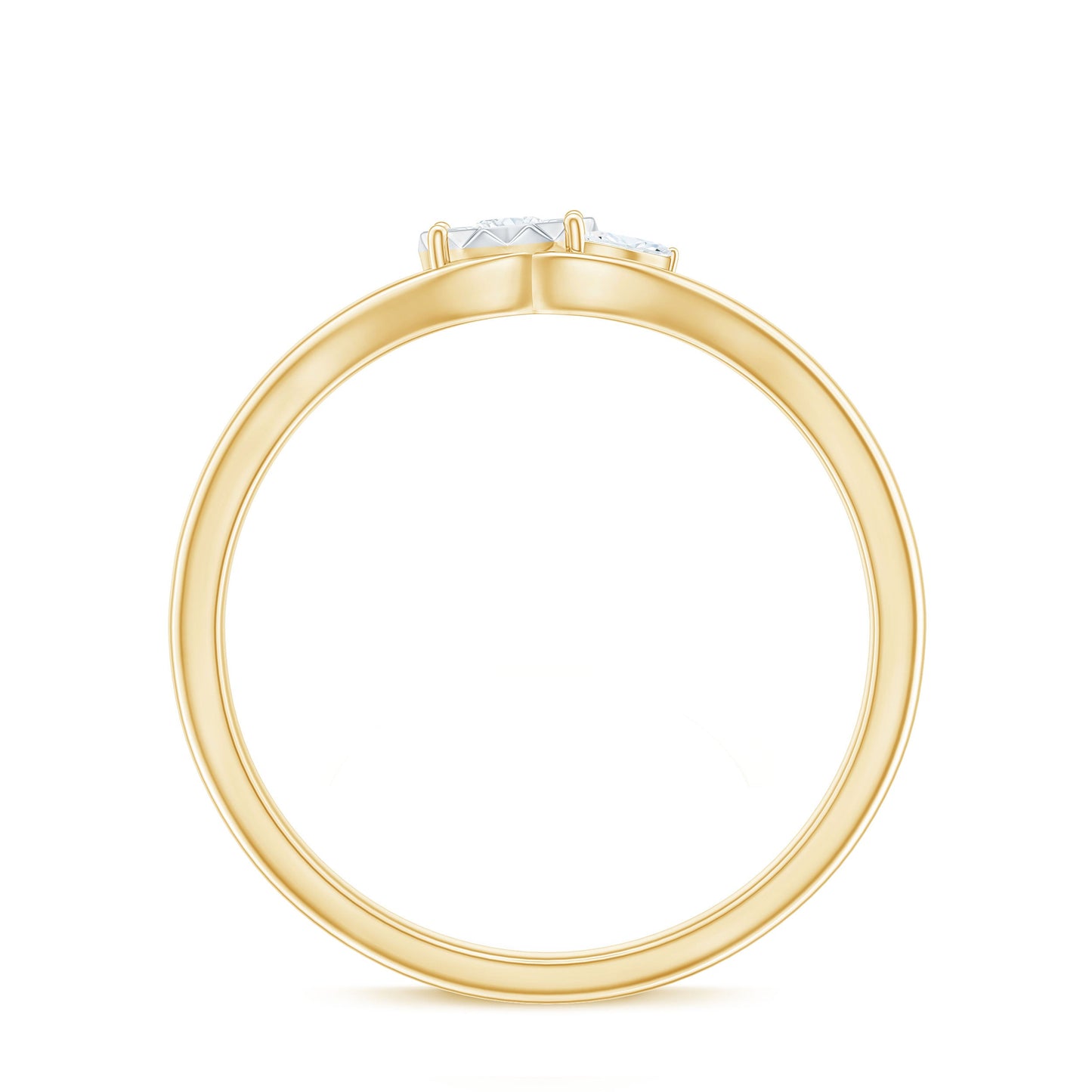 Certified Real Diamond Curved Promise Ring