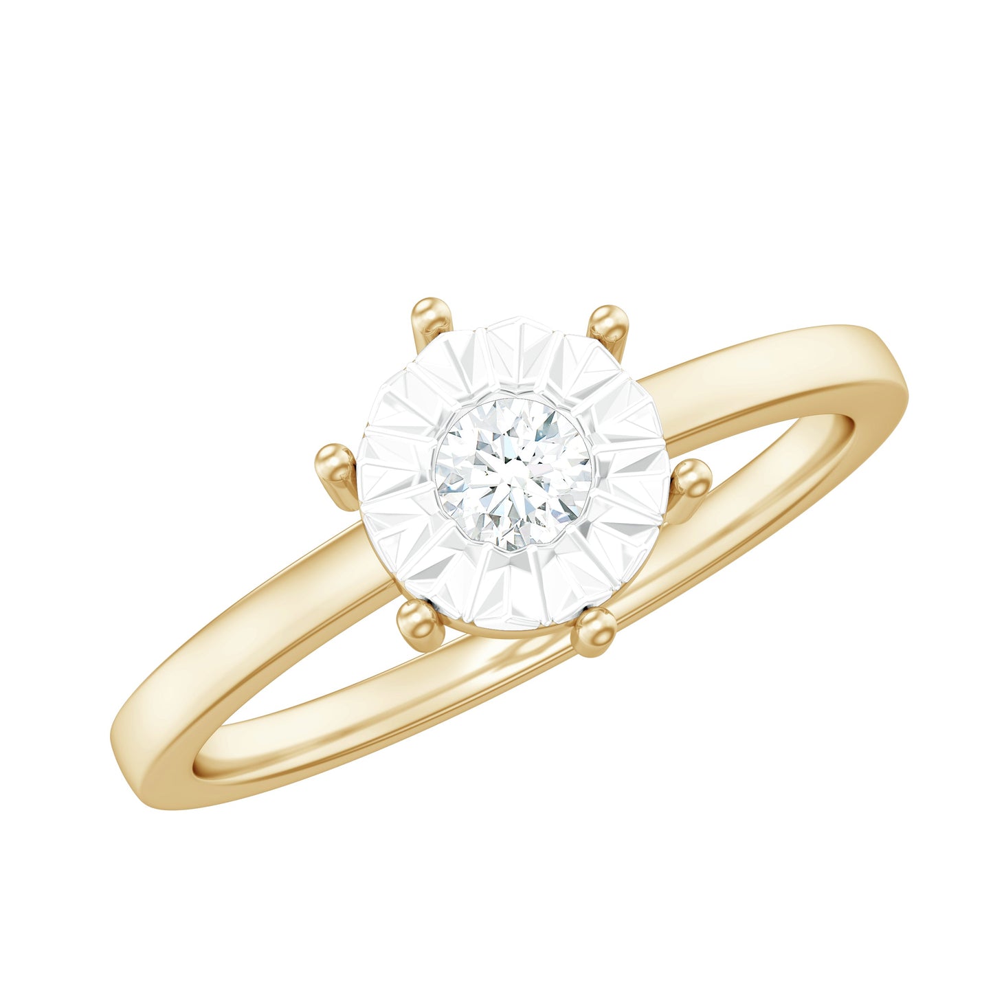 Natural Diamond Promise Ring in Illusion Setting