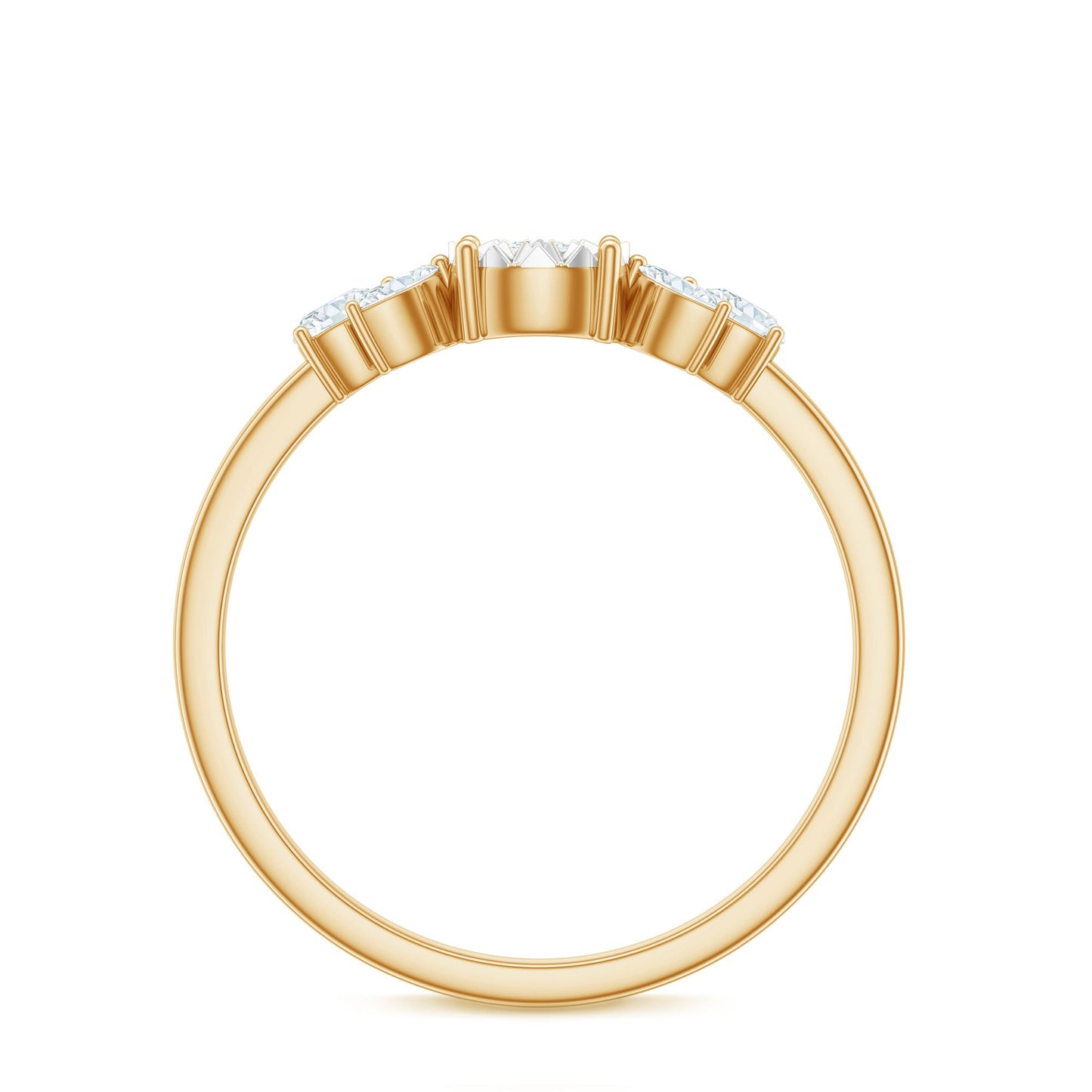 Nature Inspired Diamond Leaf Promise Ring for Women