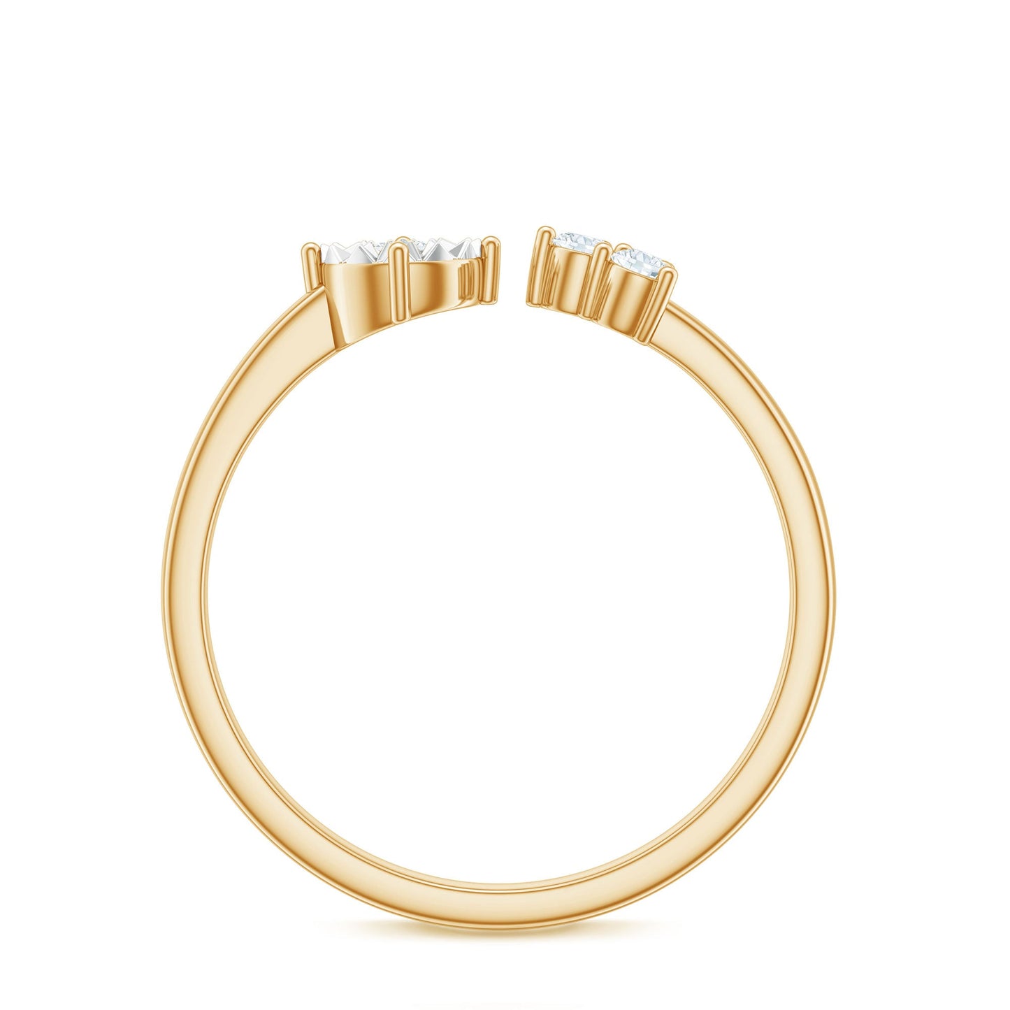 Certified Natural Diamond Cuff Ring for Women