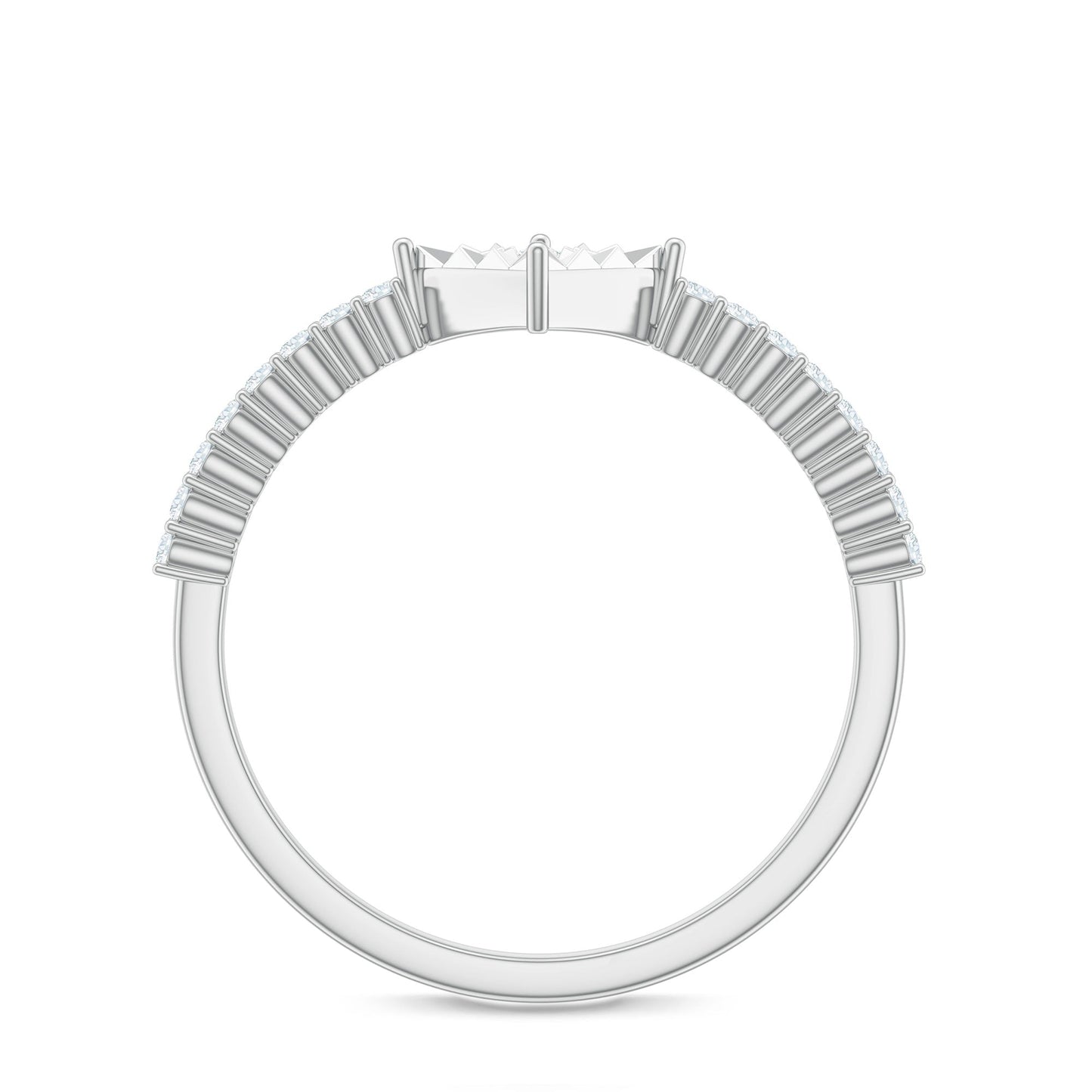 Genuine Diamond Promise Ring in Illusion Setting