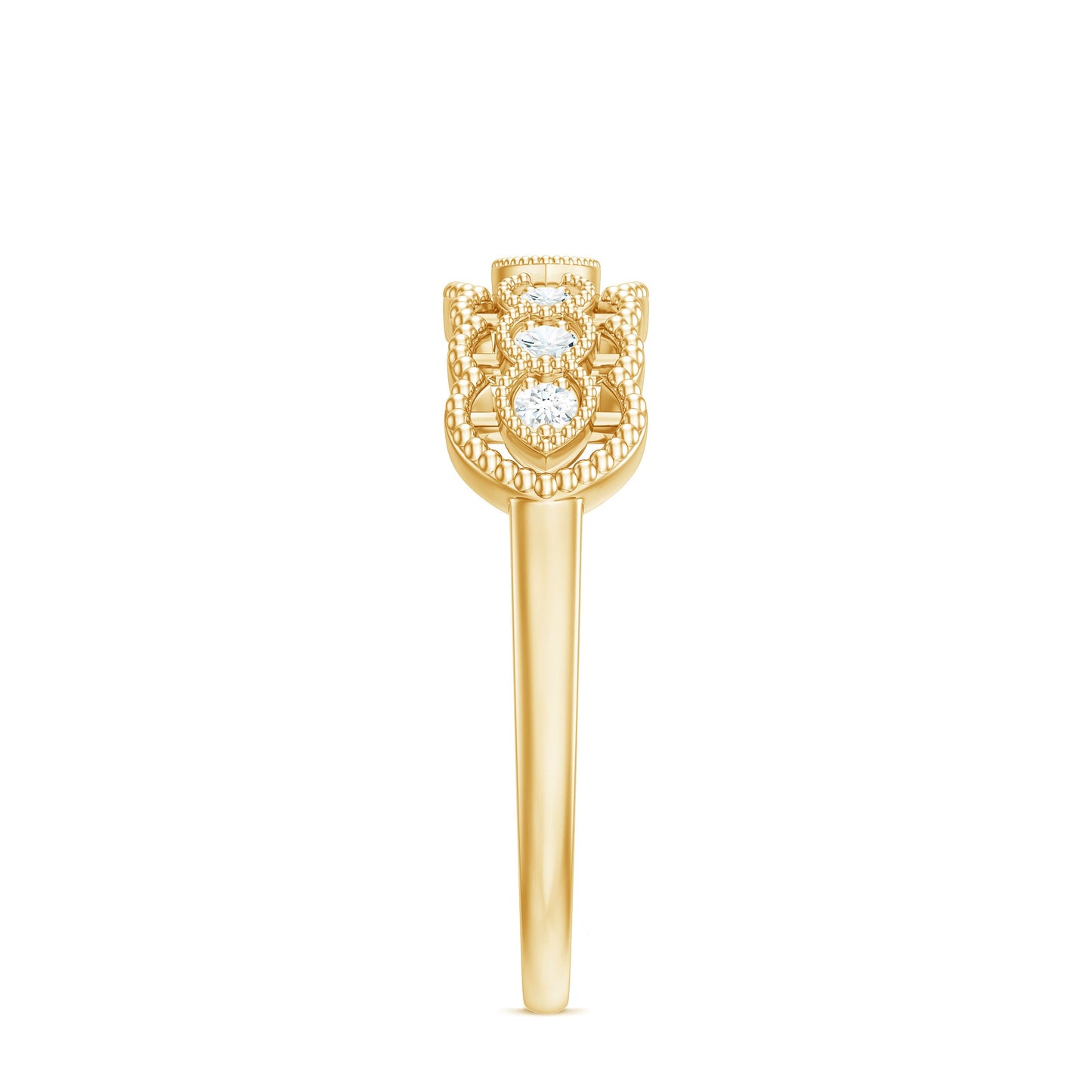 Vintage Inspired Natural Diamond Anniversary Ring