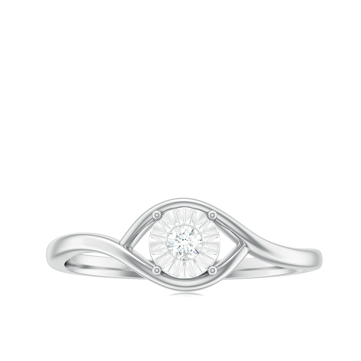 Certified Real Diamond Minimal Promise Ring for Women