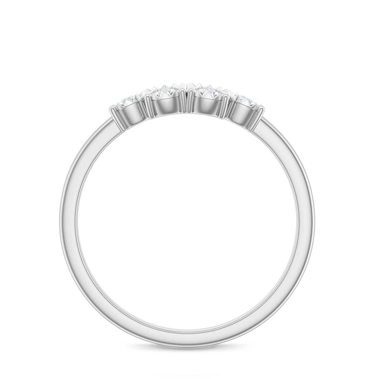 Natural Diamond Cluster Promise Ring for Women