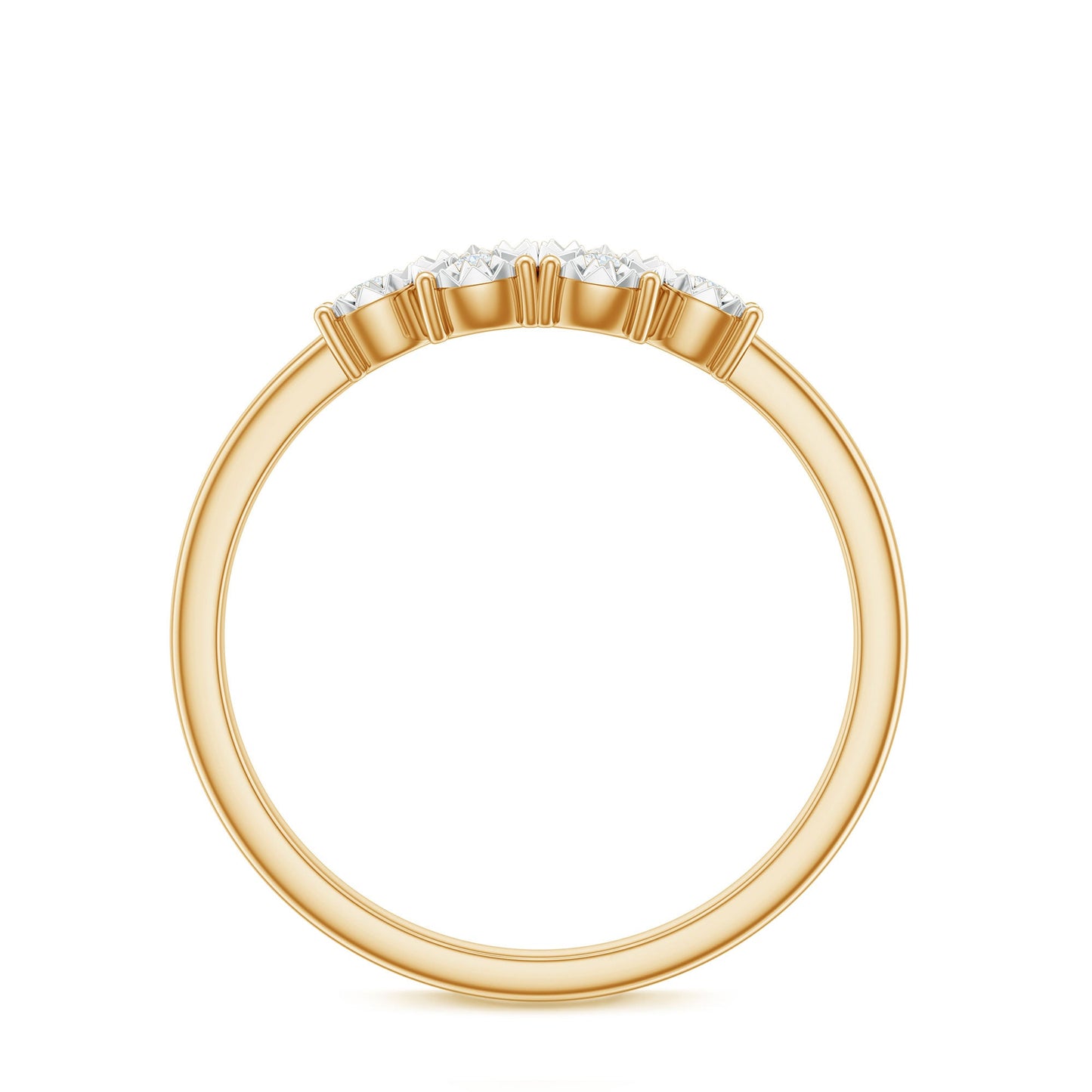 Natural Diamond Cluster Promise Ring for Women