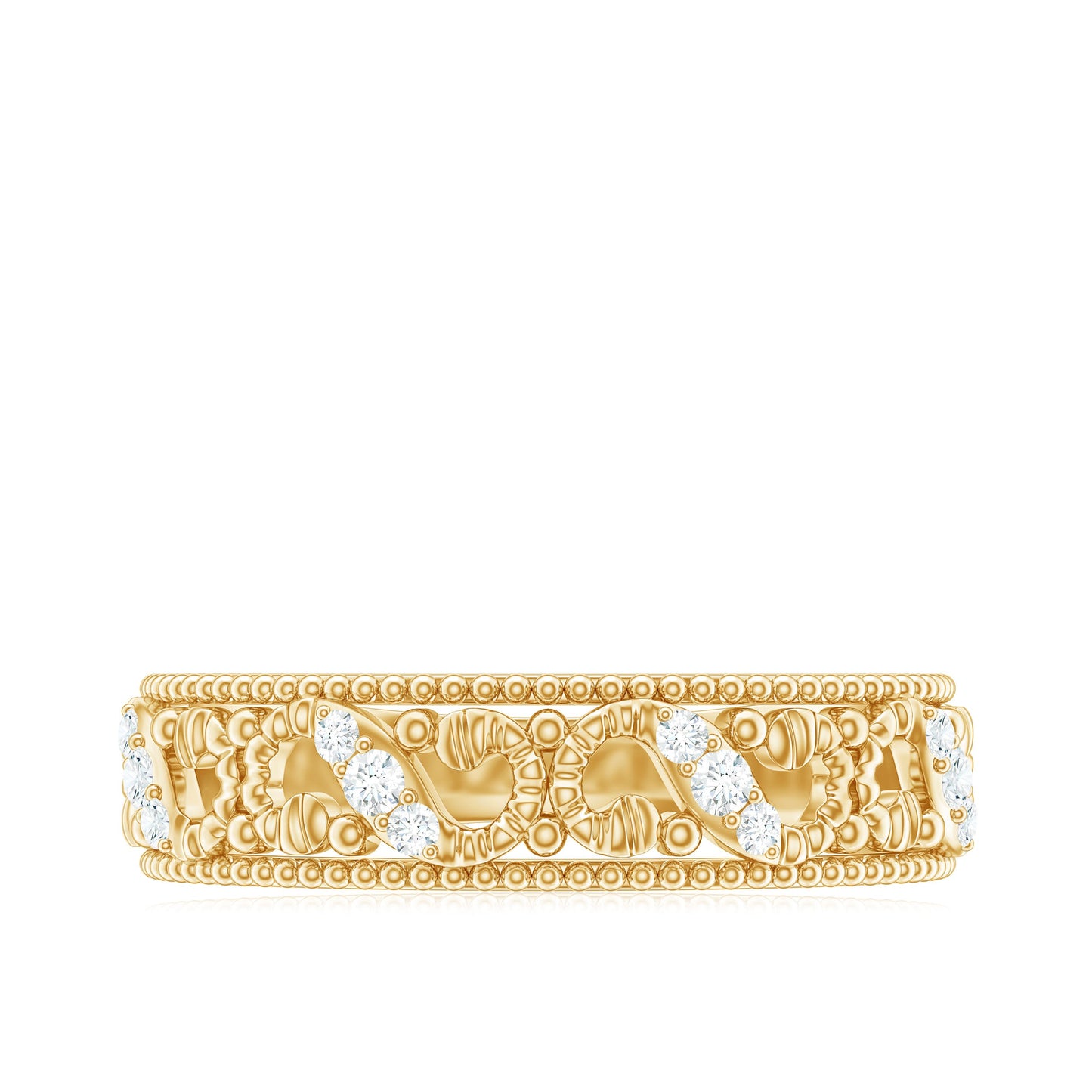Vintage Looking Diamond Band Ring for Women