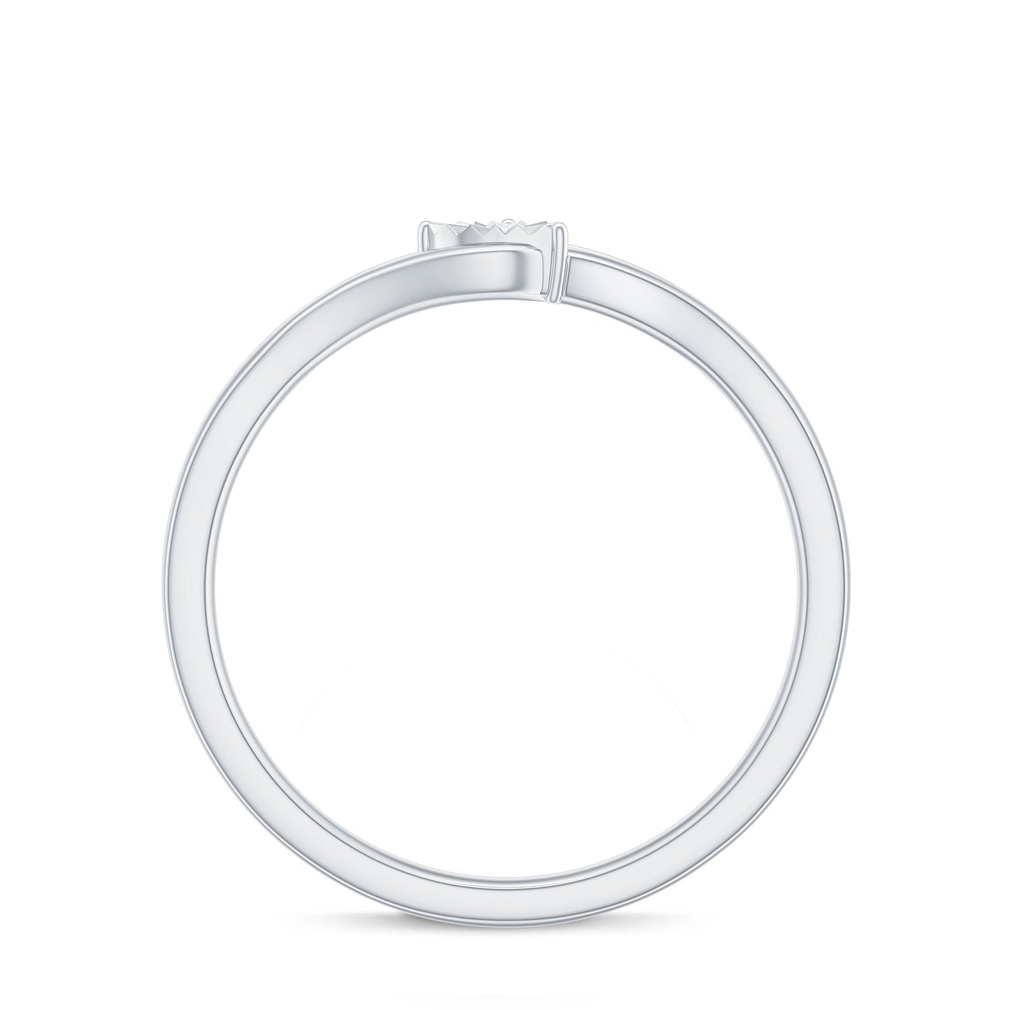 Certified Real Heart Promise Ring with Split Shank