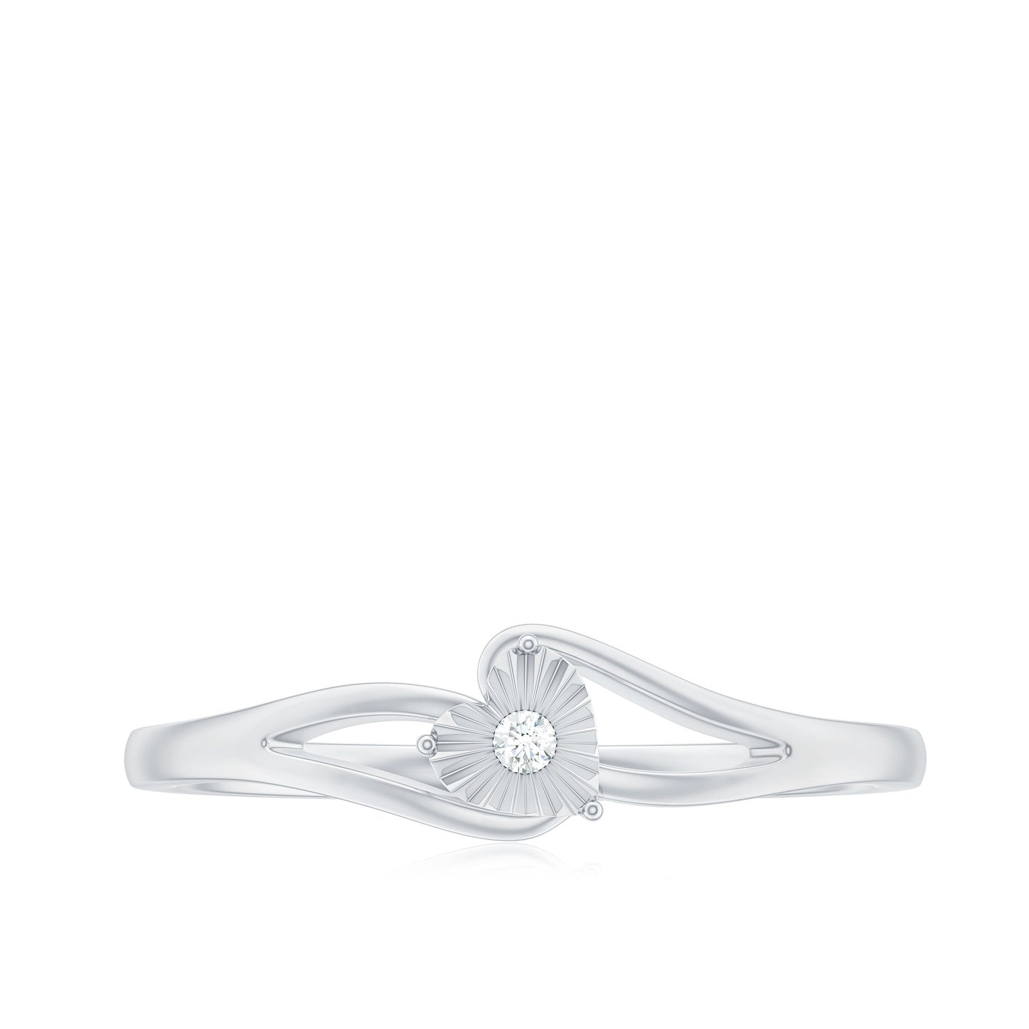 Certified Real Heart Promise Ring with Split Shank