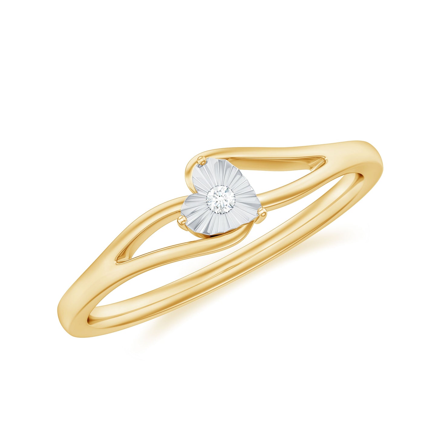 Certified Real Heart Promise Ring with Split Shank