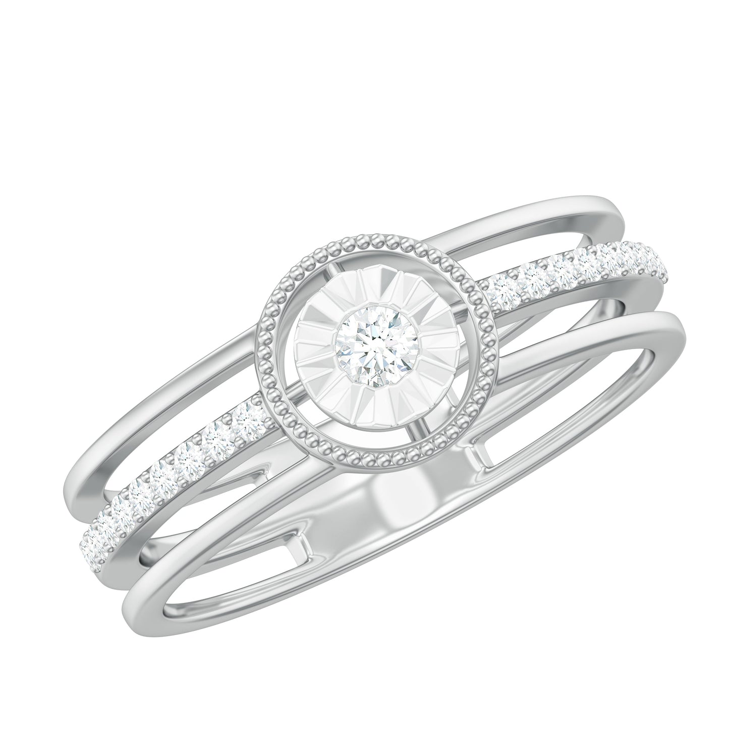 Certified Natural Diamond Engagement Ring for Women