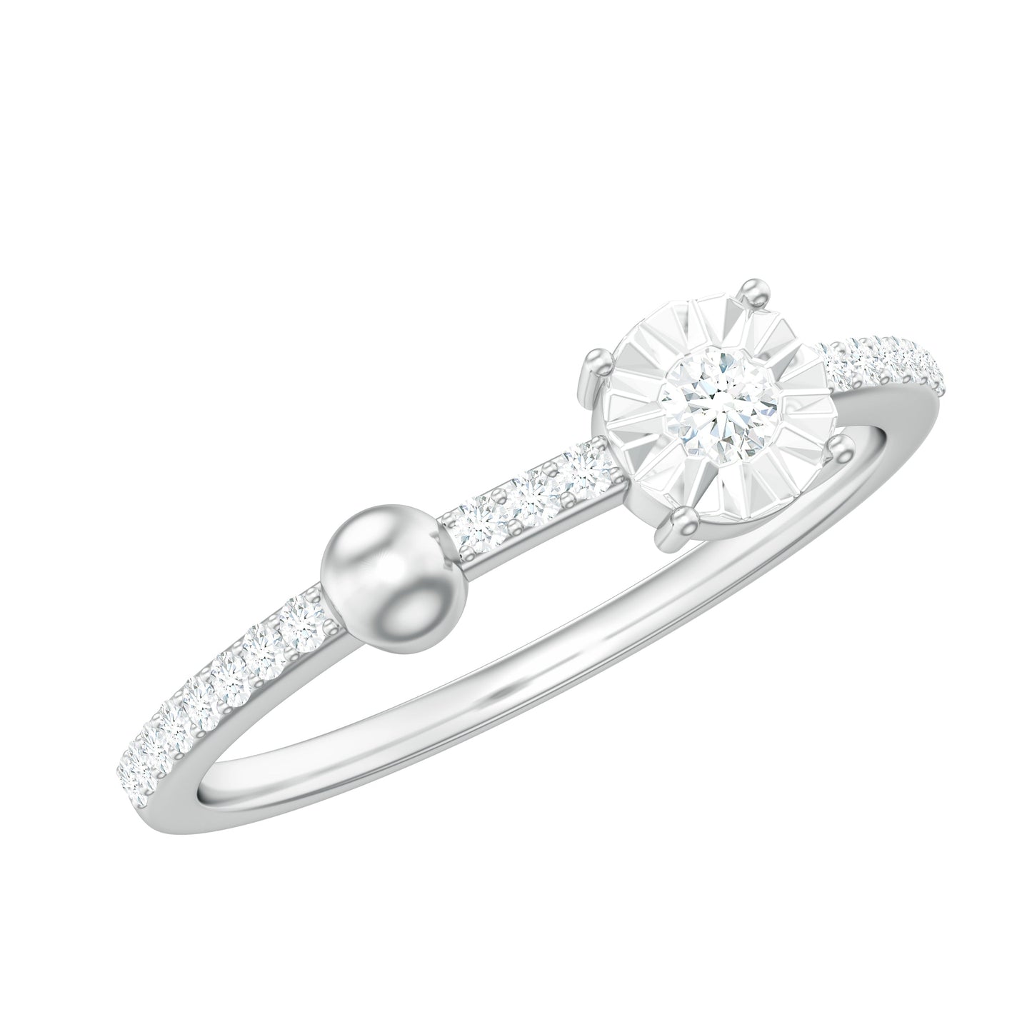 Certified Real Diamond Promise Ring for Valentines