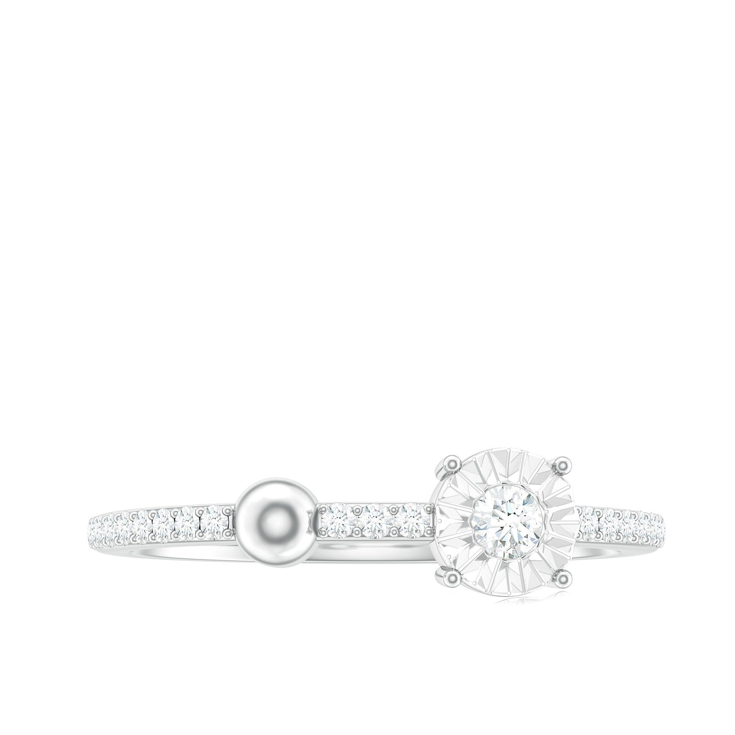 Certified Real Diamond Promise Ring for Valentines