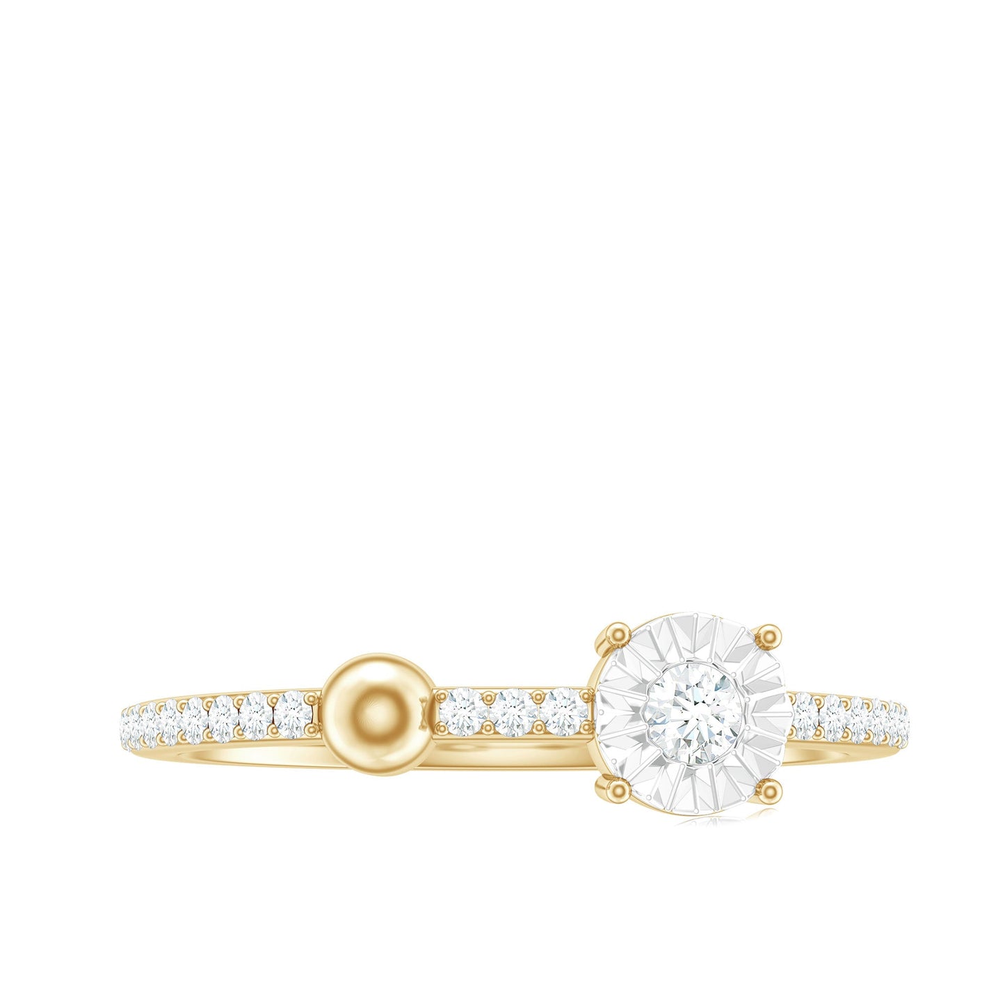 Certified Real Diamond Promise Ring for Valentines