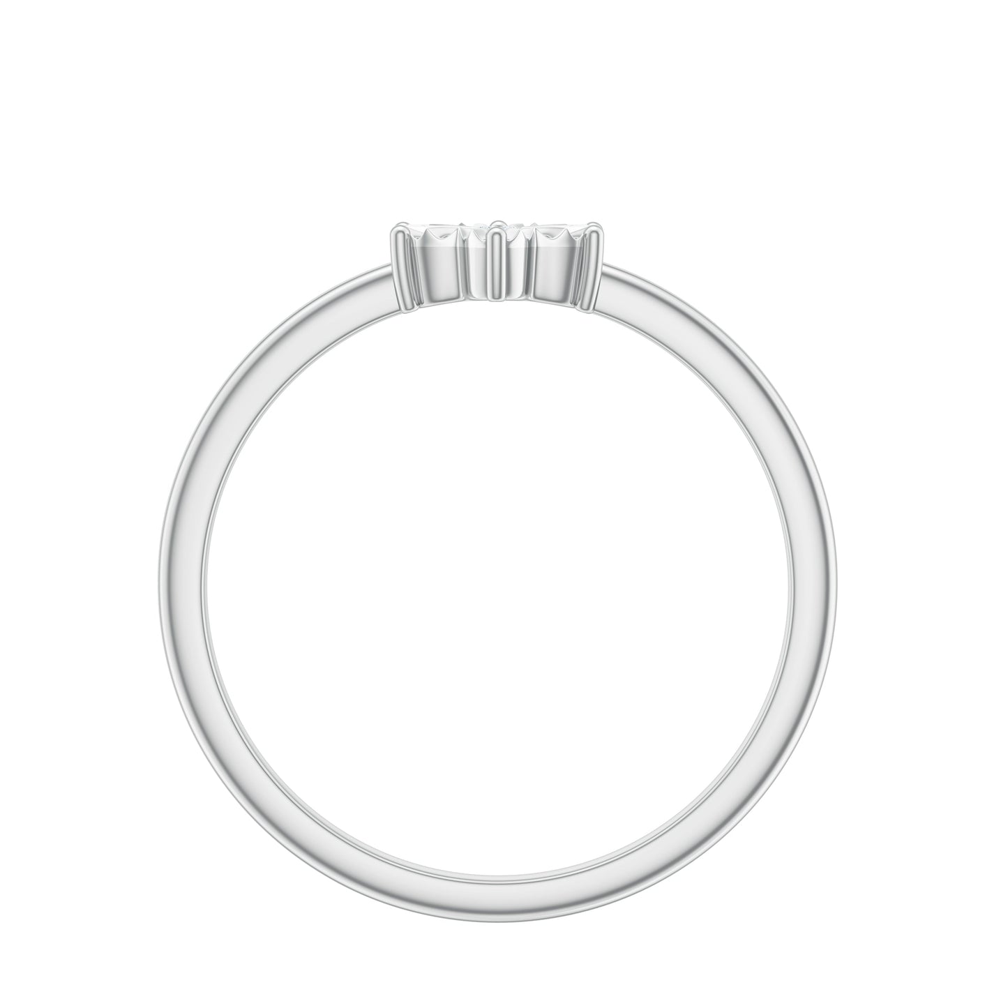 Miracle Plate Diamond Flower Ring with Certificate