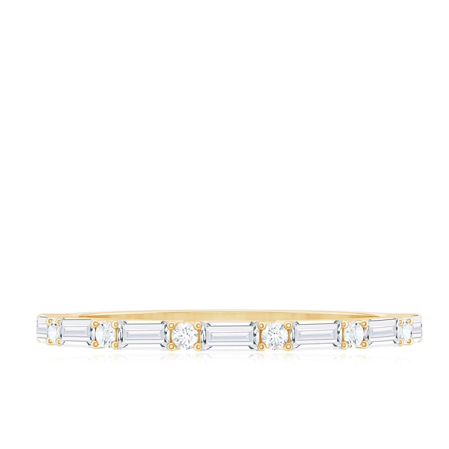 Minimalist Moissanite Stackable Wedding Ring for Women