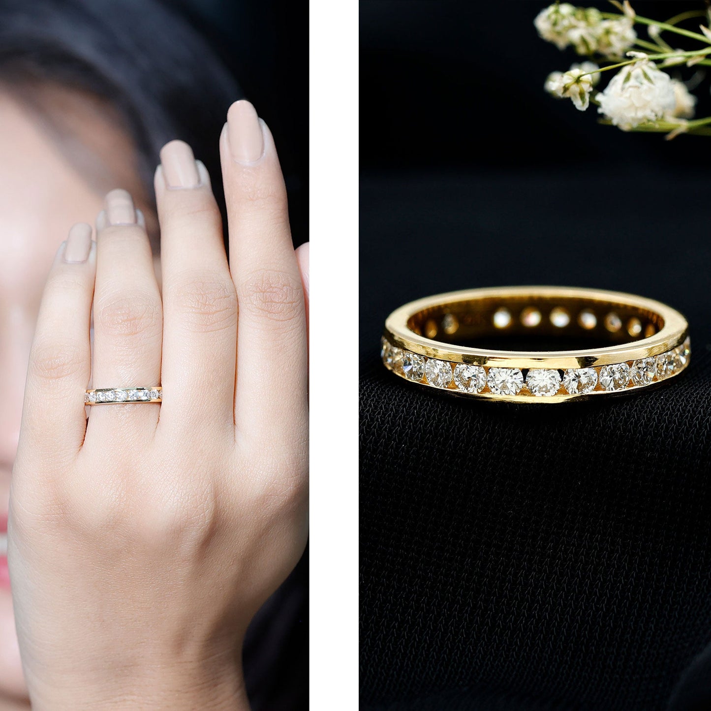 Certified Lab Grown Diamond Eternity Ring in Channel Set