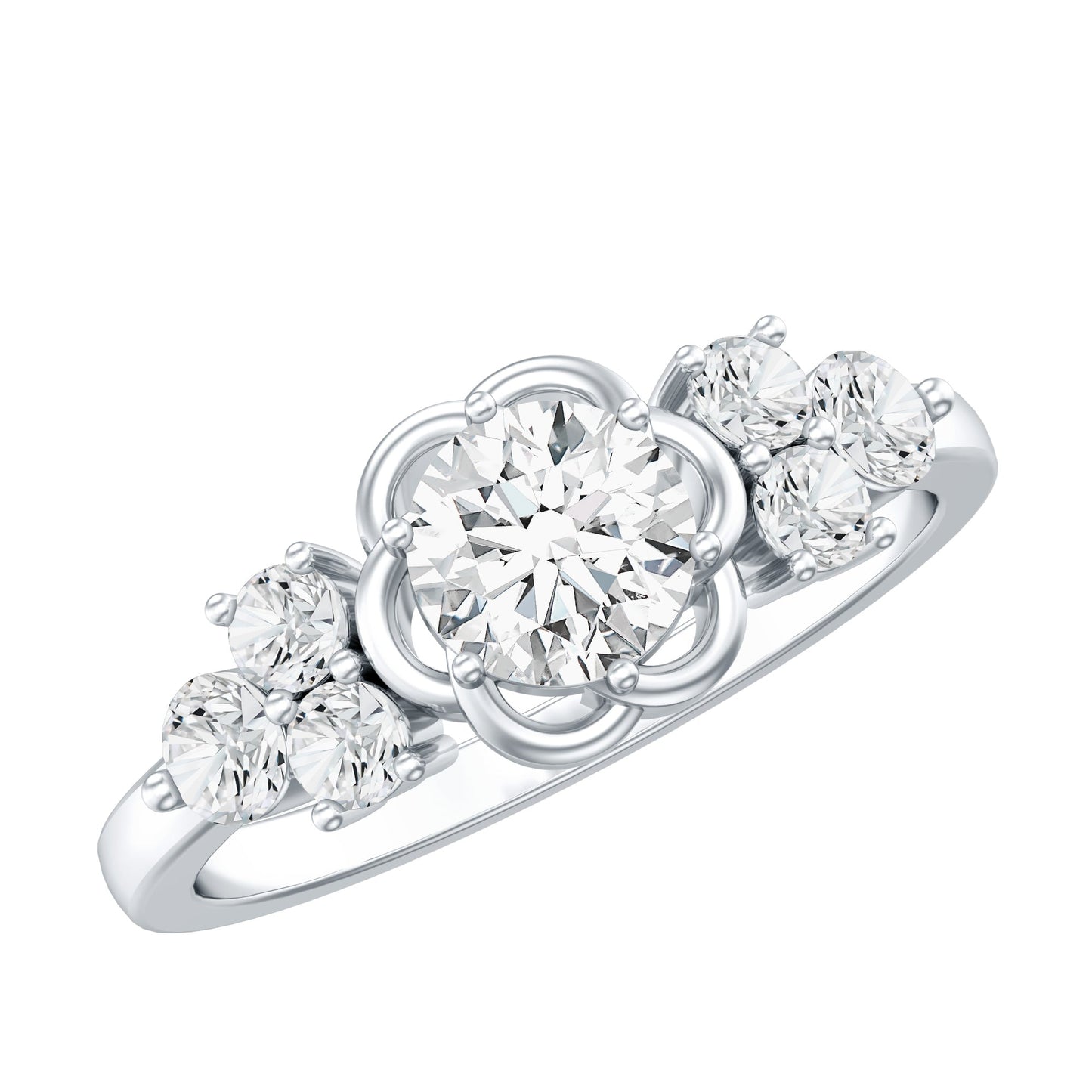 Certified 0.9 Carat Lab Grown Diamond Engagement Ring
