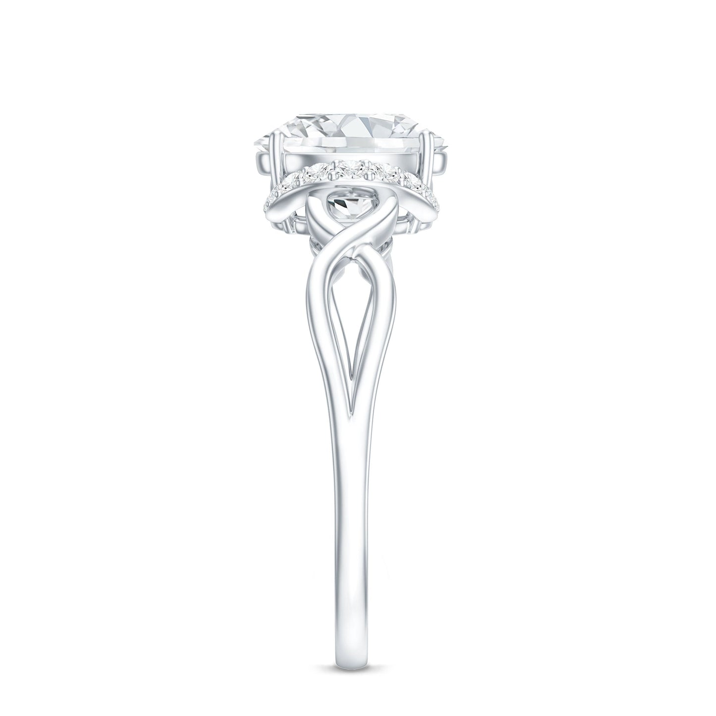 Lab Grown Diamond 1.2 Carat Oval Engagement Ring For Women
