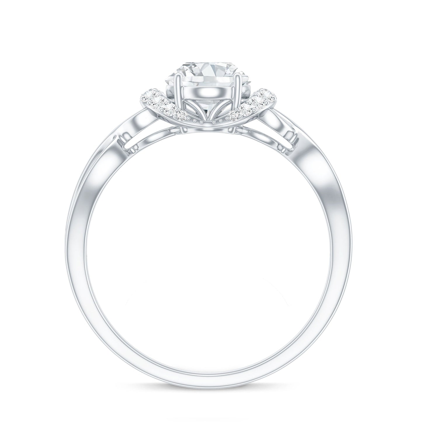 Lab Grown Diamond 1.2 Carat Oval Engagement Ring For Women
