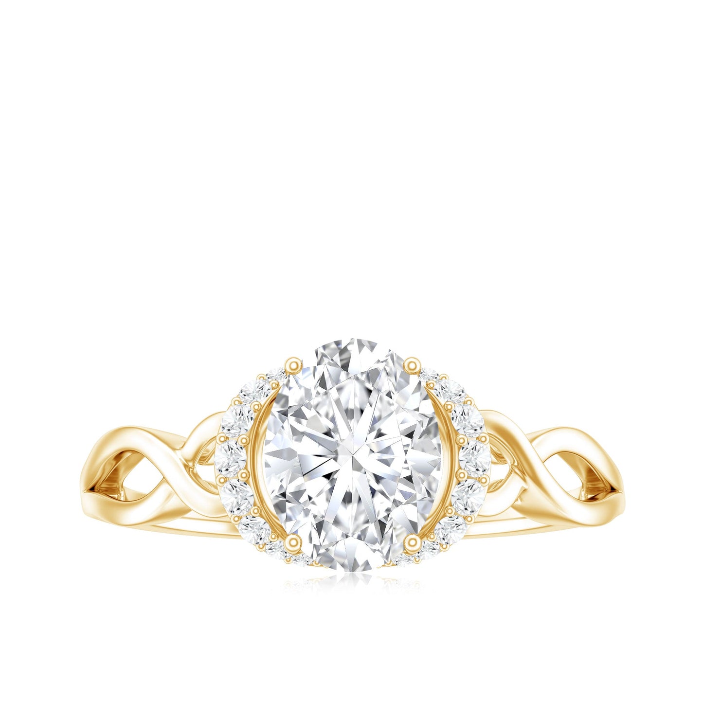 Lab Grown Diamond 1.2 Carat Oval Engagement Ring For Women