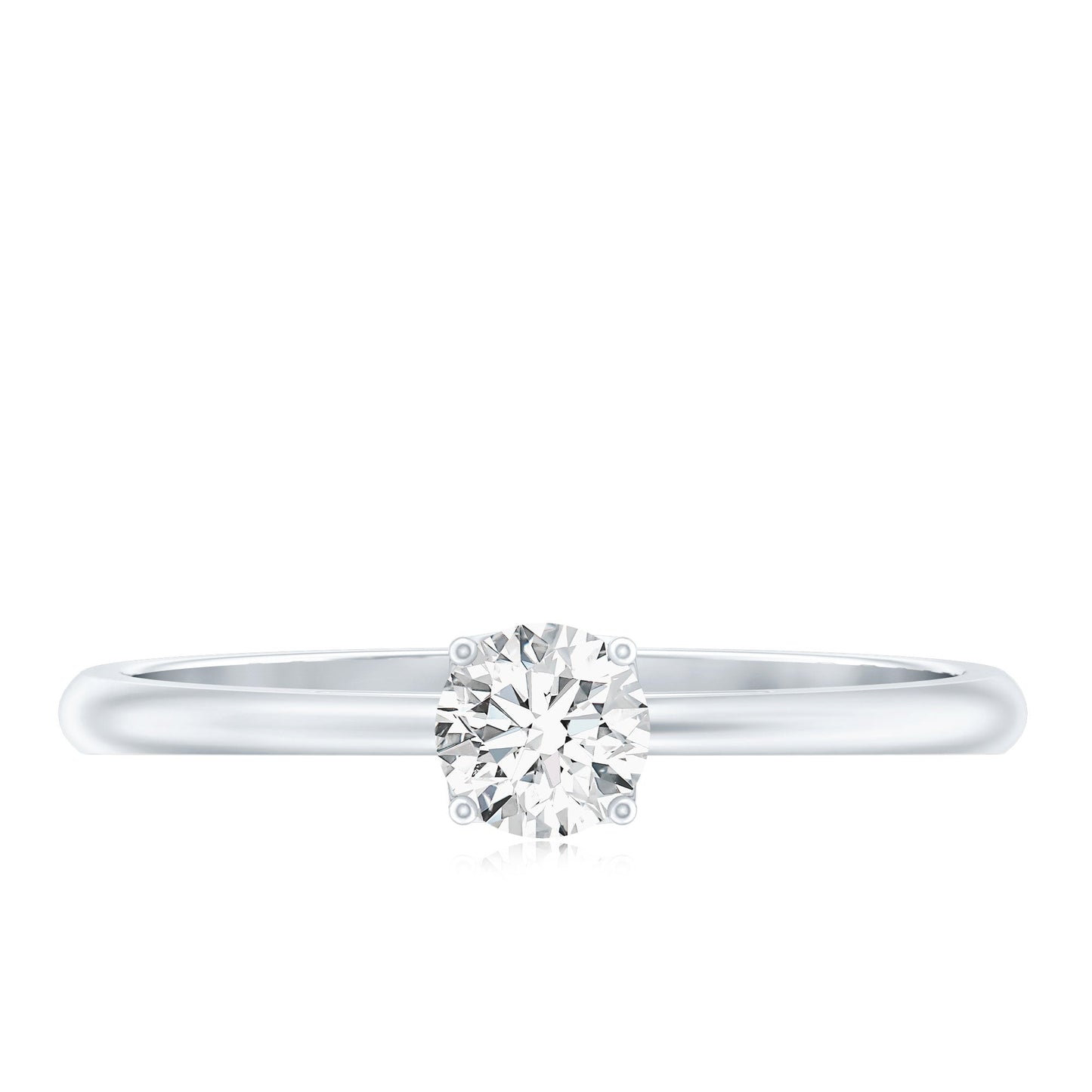 Lab Grown Diamond Solitaire Promise Ring For Women