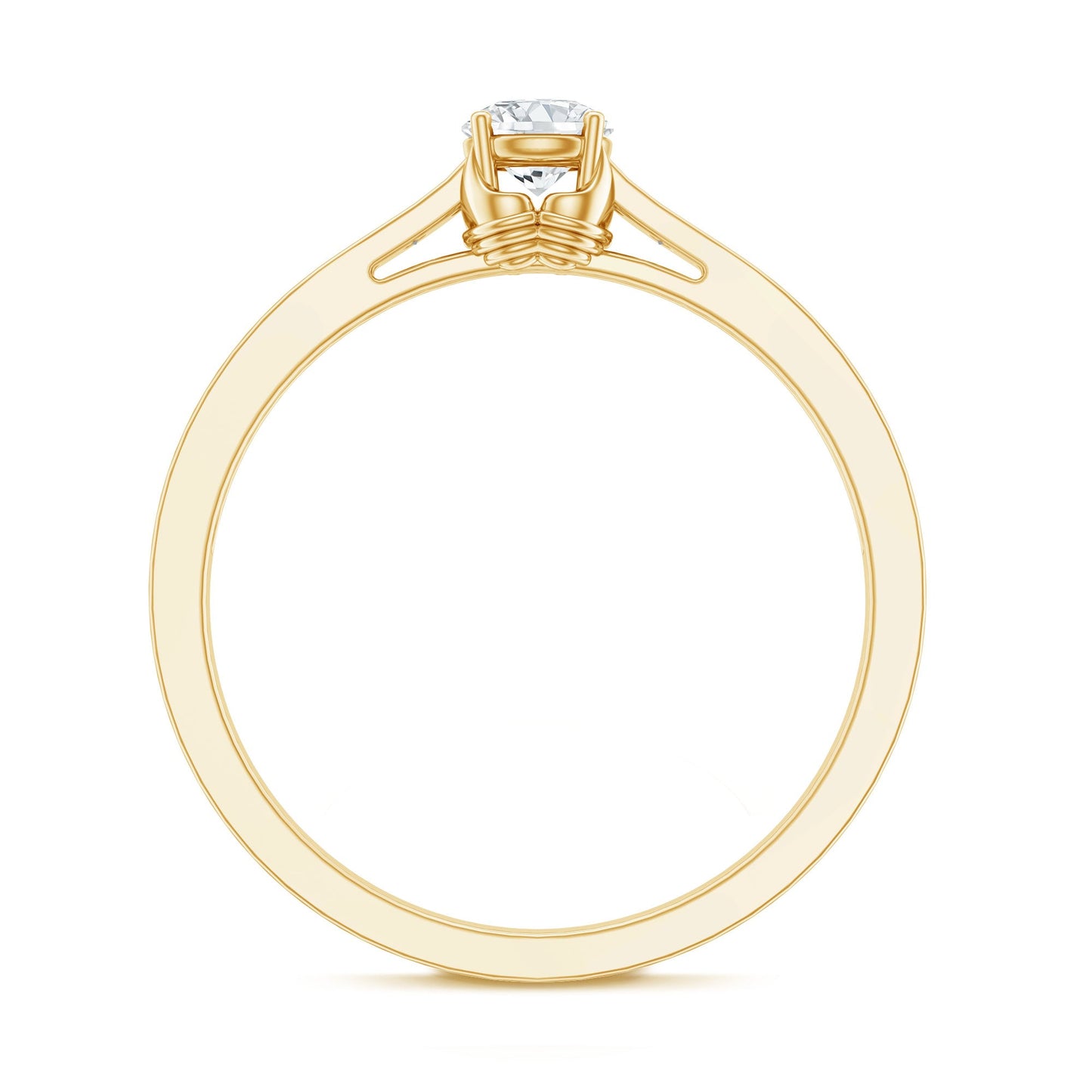 Certified Lab Grown Diamond Minimalistic Engagement Ring