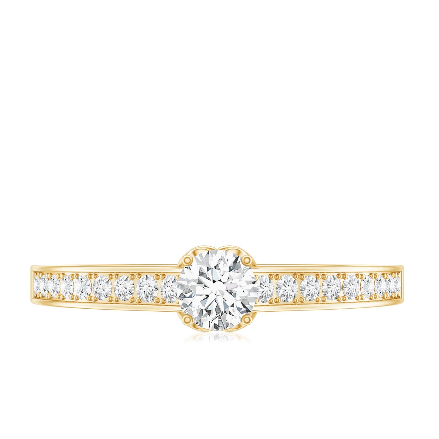 Certified Lab Grown Diamond Minimalistic Engagement Ring