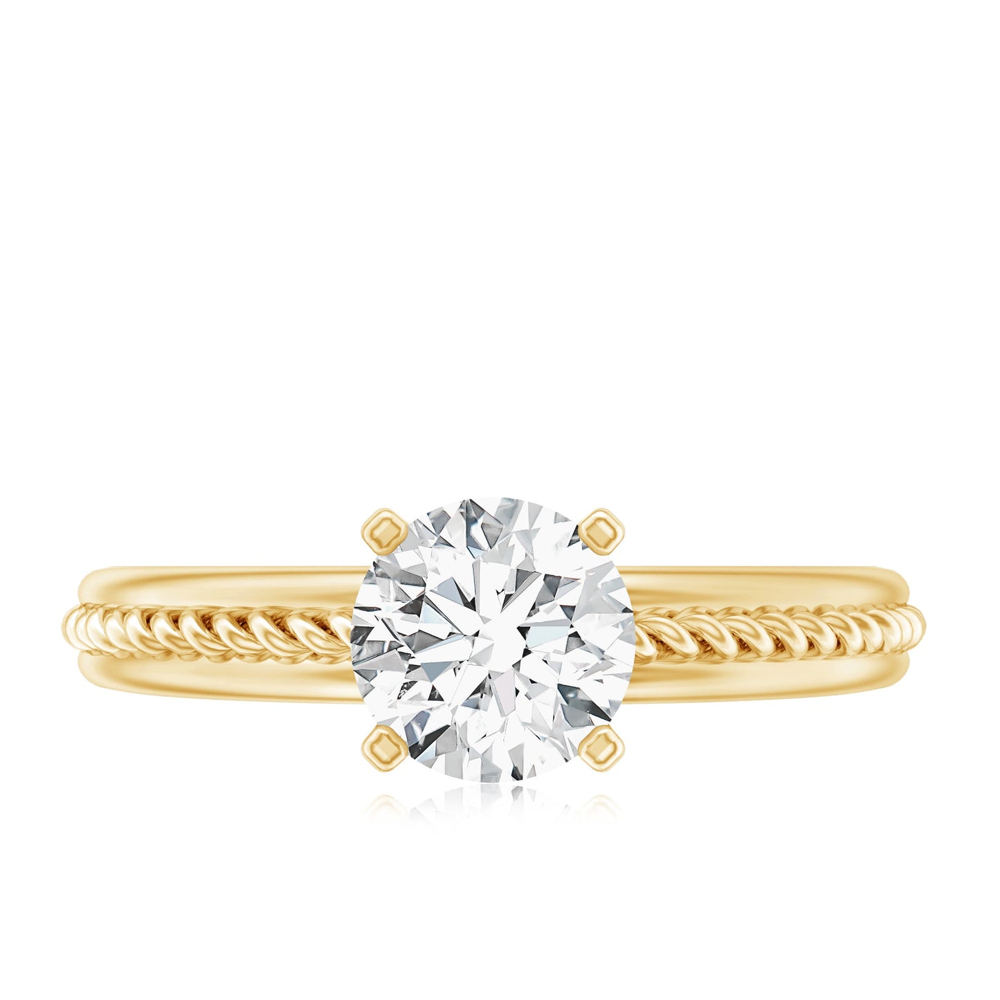 Certified 0.4 Carat Lab Grown Diamond Round Solitaire Promise Ring