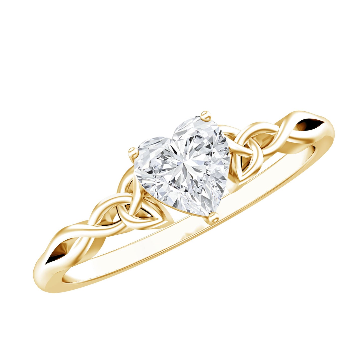 0.5 Carat Certified Lab Grown Diamond Heart Promise Ring