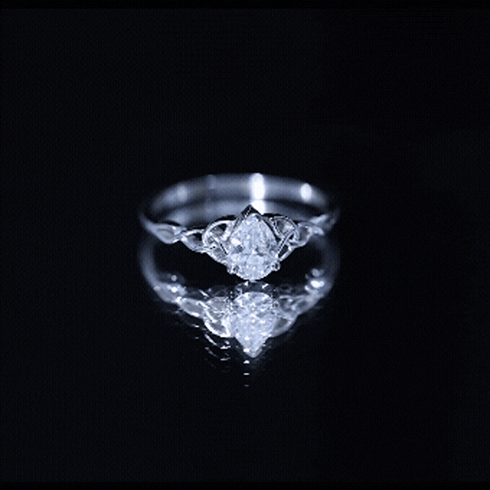 0.6 Carat Lab Grown Diamond Teardrop Solitaire Engagement Ring
