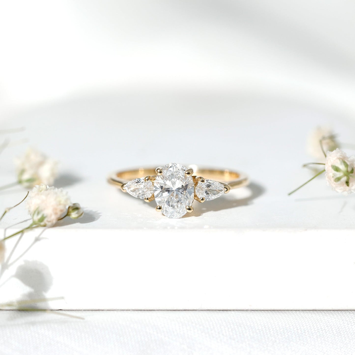 Lab Grown Diamond Past Present Future Engagement Ring For Women