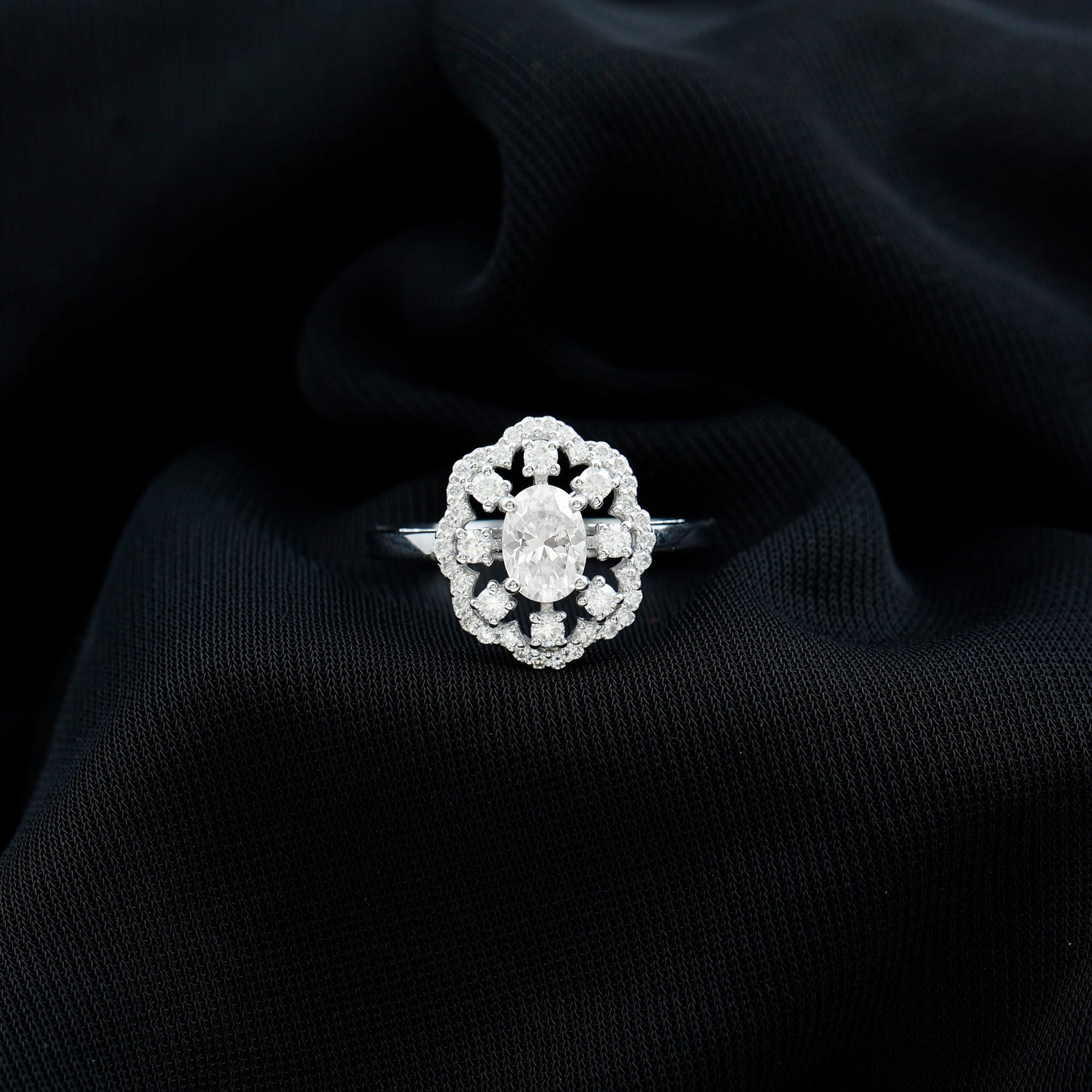 Certified Lab Grown Diamond Statement Engagement Ring