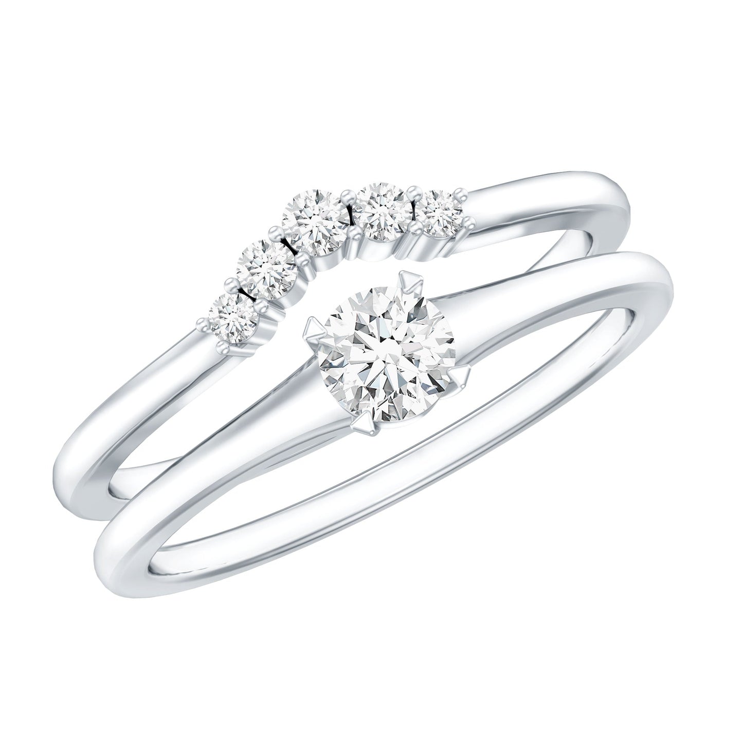 Lab Grown Diamond Minimal Engagement Ring With Enhancer