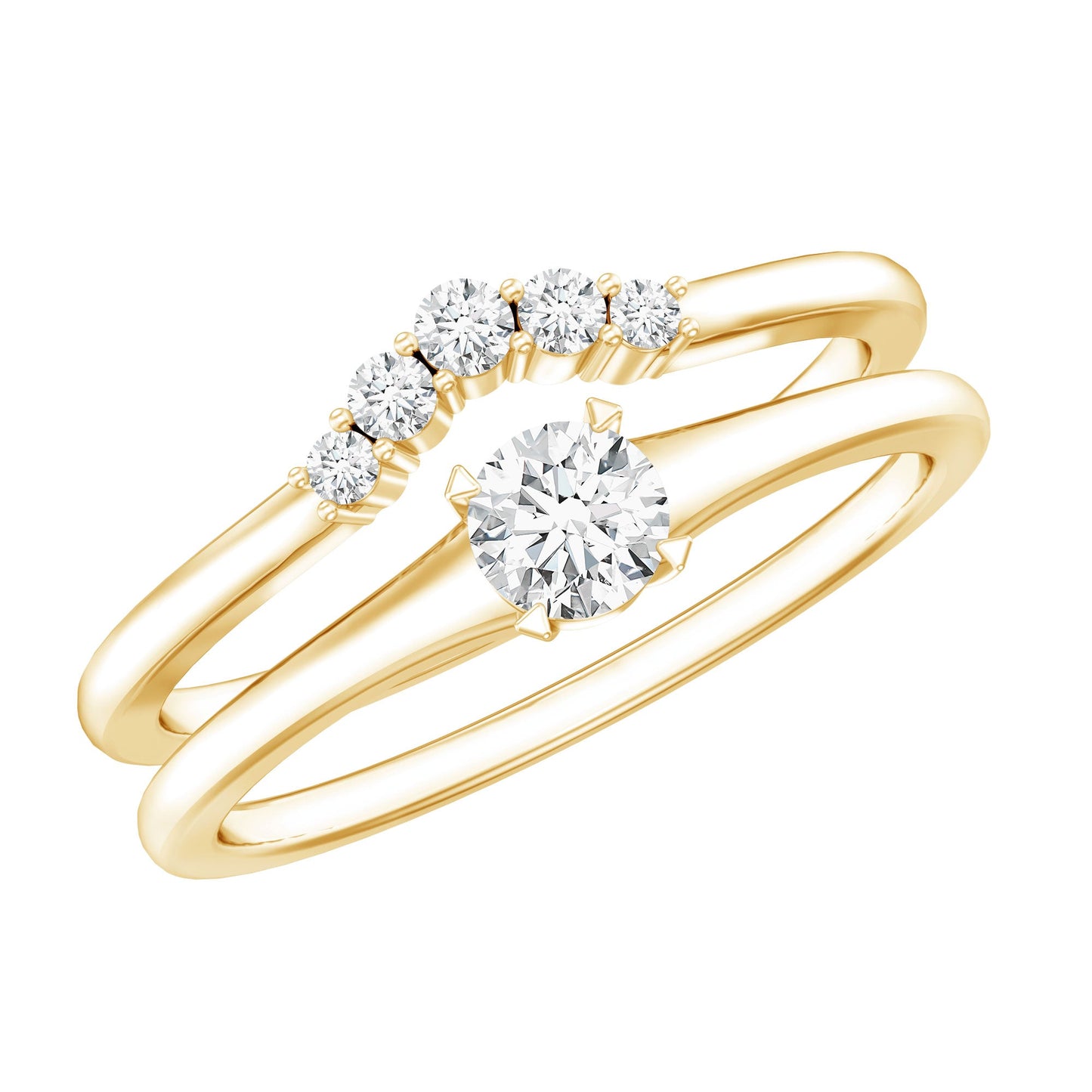 Lab Grown Diamond Minimal Engagement Ring With Enhancer