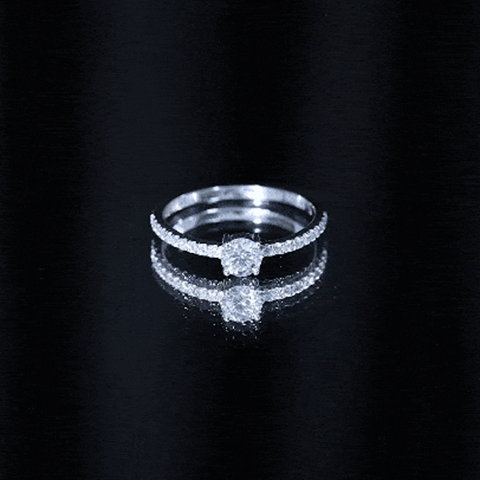 Certified 5 MM Lab Grown Diamond Engagement Ring With Side Stones