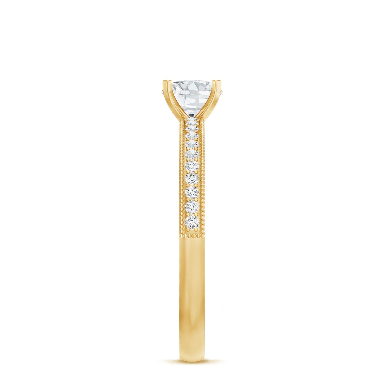 0.4 Carat Lab Grown Diamond Engagement Ring With Side Stones